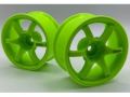 [LW-0406GR]Neon Color gram LIGHTS 57D Sports WHEEL オフセット6 グリーン 2本入り