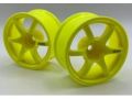 [LW-0406YE]Neon Color gram LIGHTS 57D Sports WHEEL オフセット6 イエロー 2本入り